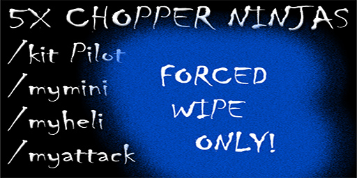 5x Chopper Ninjas Spawnable Fuelless Helicopters - Parachute ki image