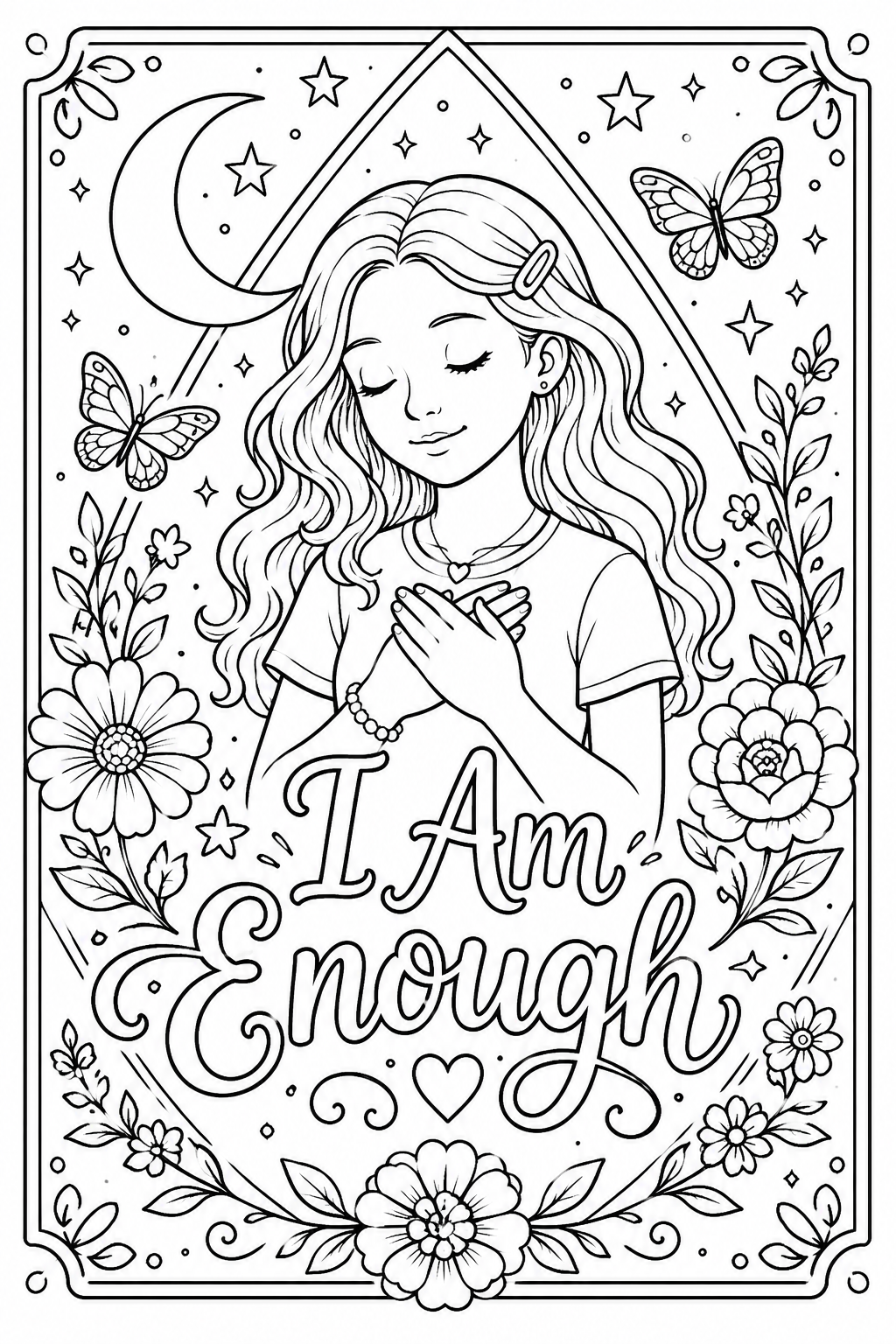 Affirmation coloring page